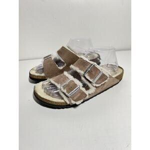 Birkenstock Tan Shearling Sandals